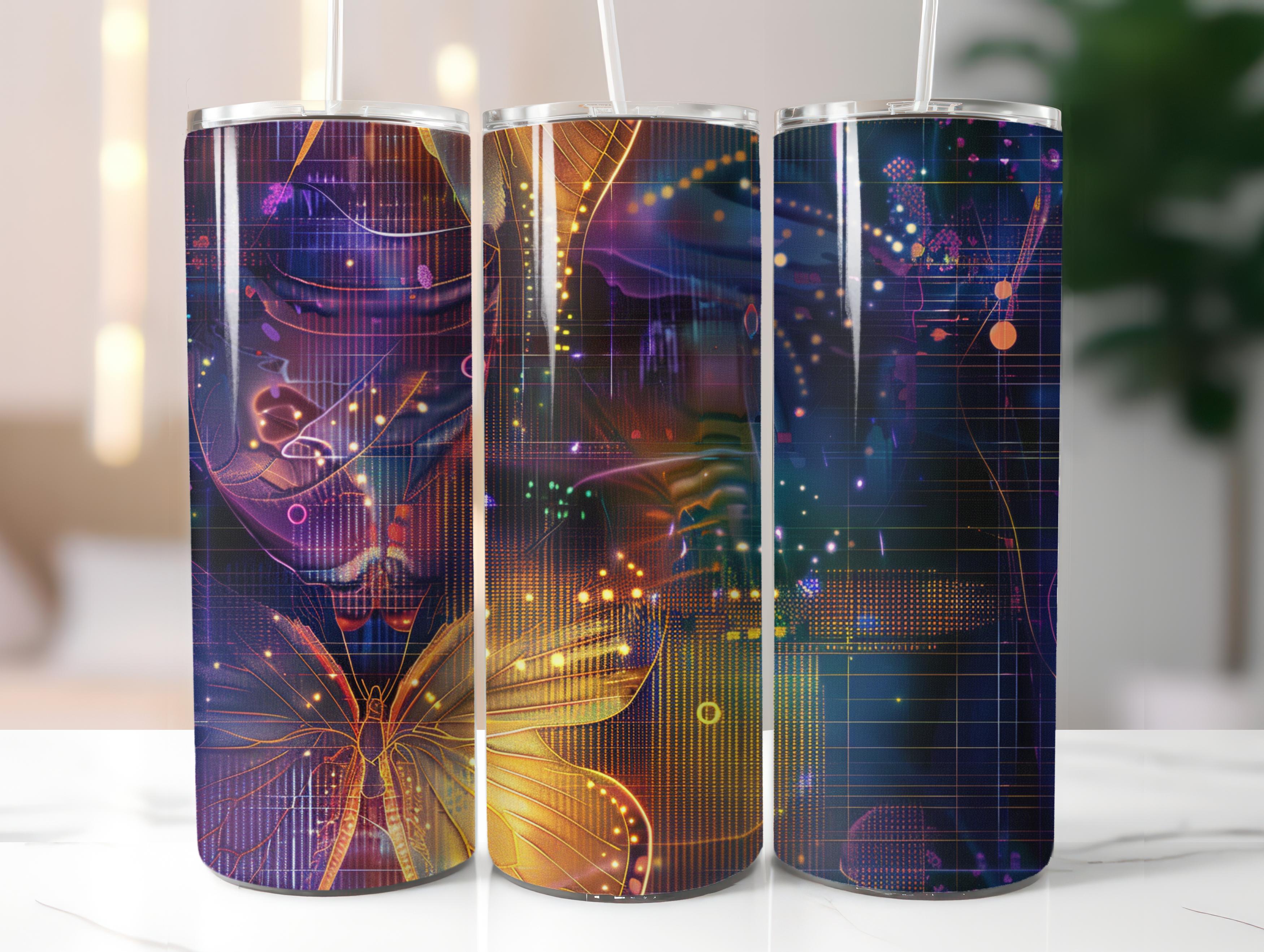 Holographic Butterfly Tumbler Wrap - CraftNest - Digital Crafting and Art