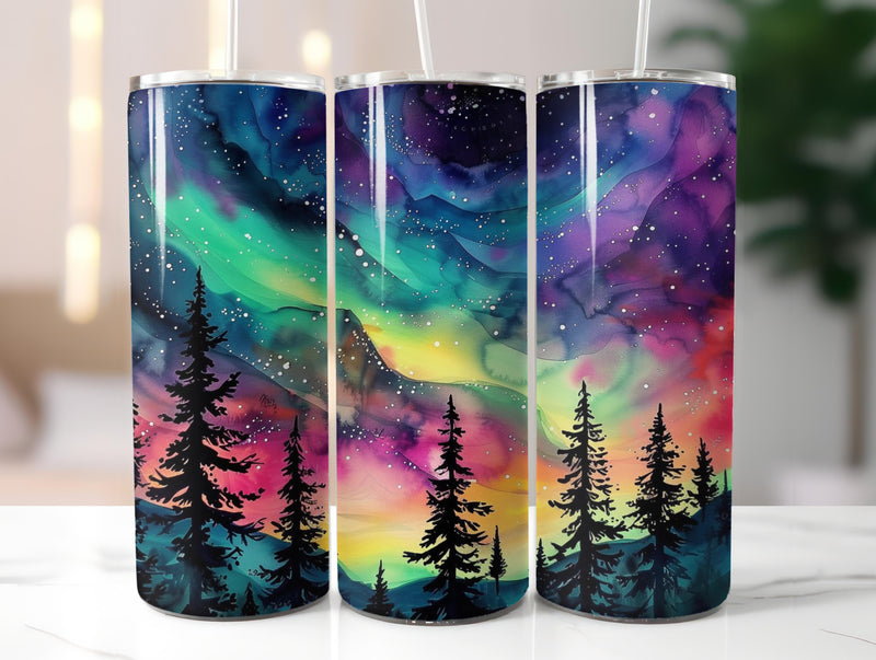 Northern Lights Tumbler Wrap - CraftNest - Digital Crafting and Art