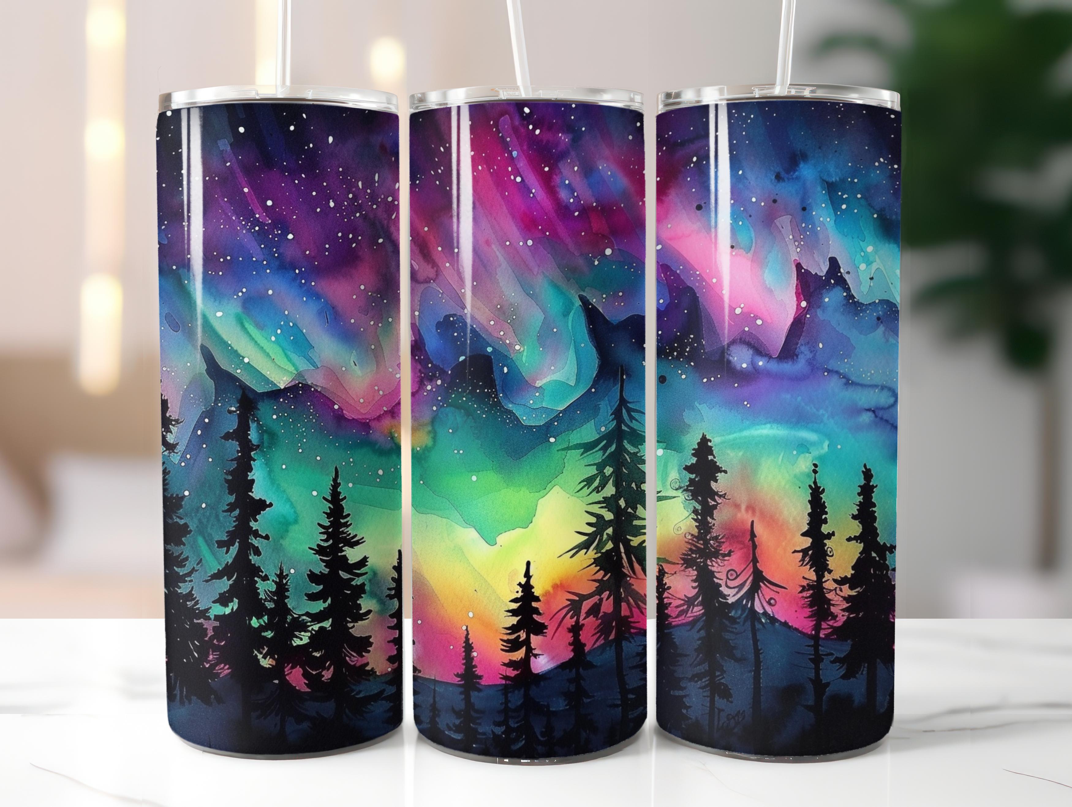 Northern Lights Tumbler Wrap - CraftNest - Digital Crafting and Art