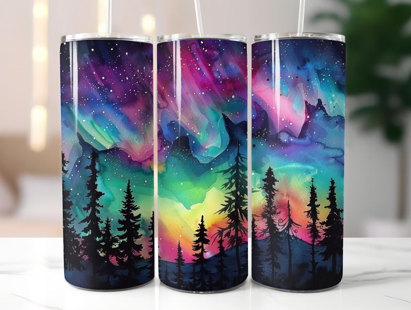 Northern Lights Tumbler Wrap - CraftNest - Digital Crafting and Art