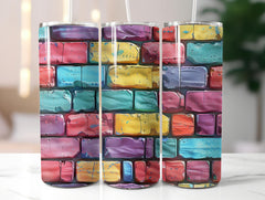 Candy Texture Brick Wall Tumbler Wrap - CraftNest - Digital Crafting and Art