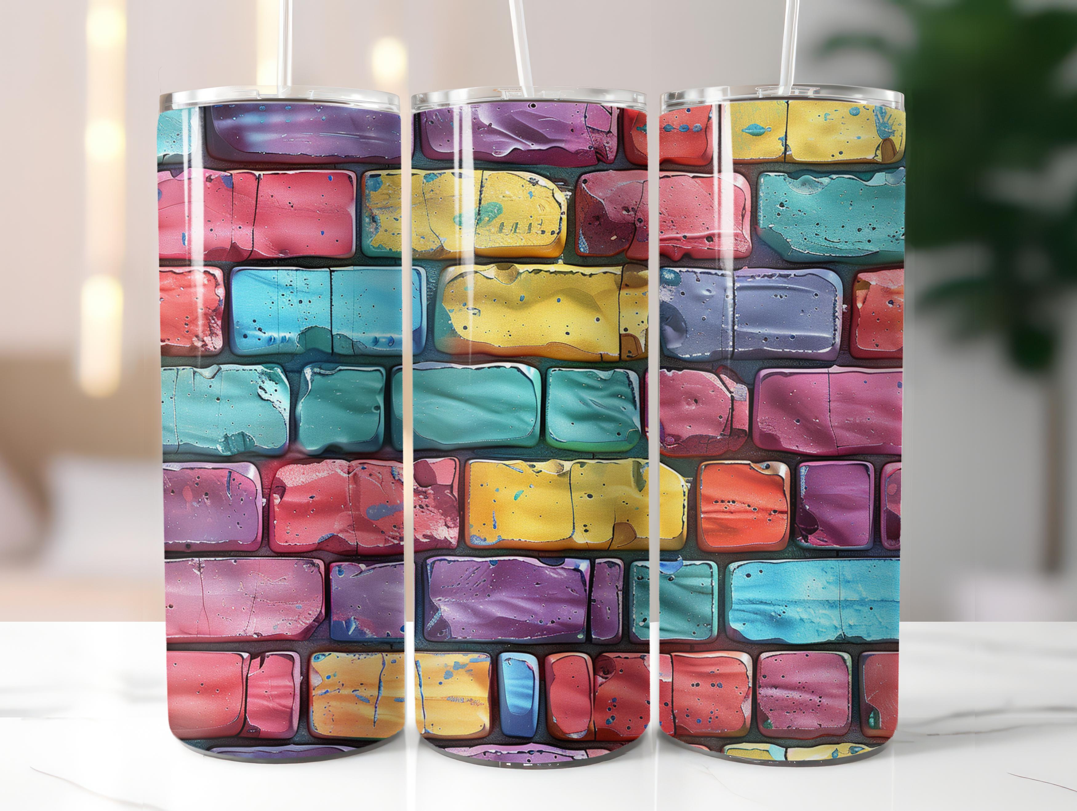 Candy Texture Brick Wall Tumbler Wrap - CraftNest - Digital Crafting and Art