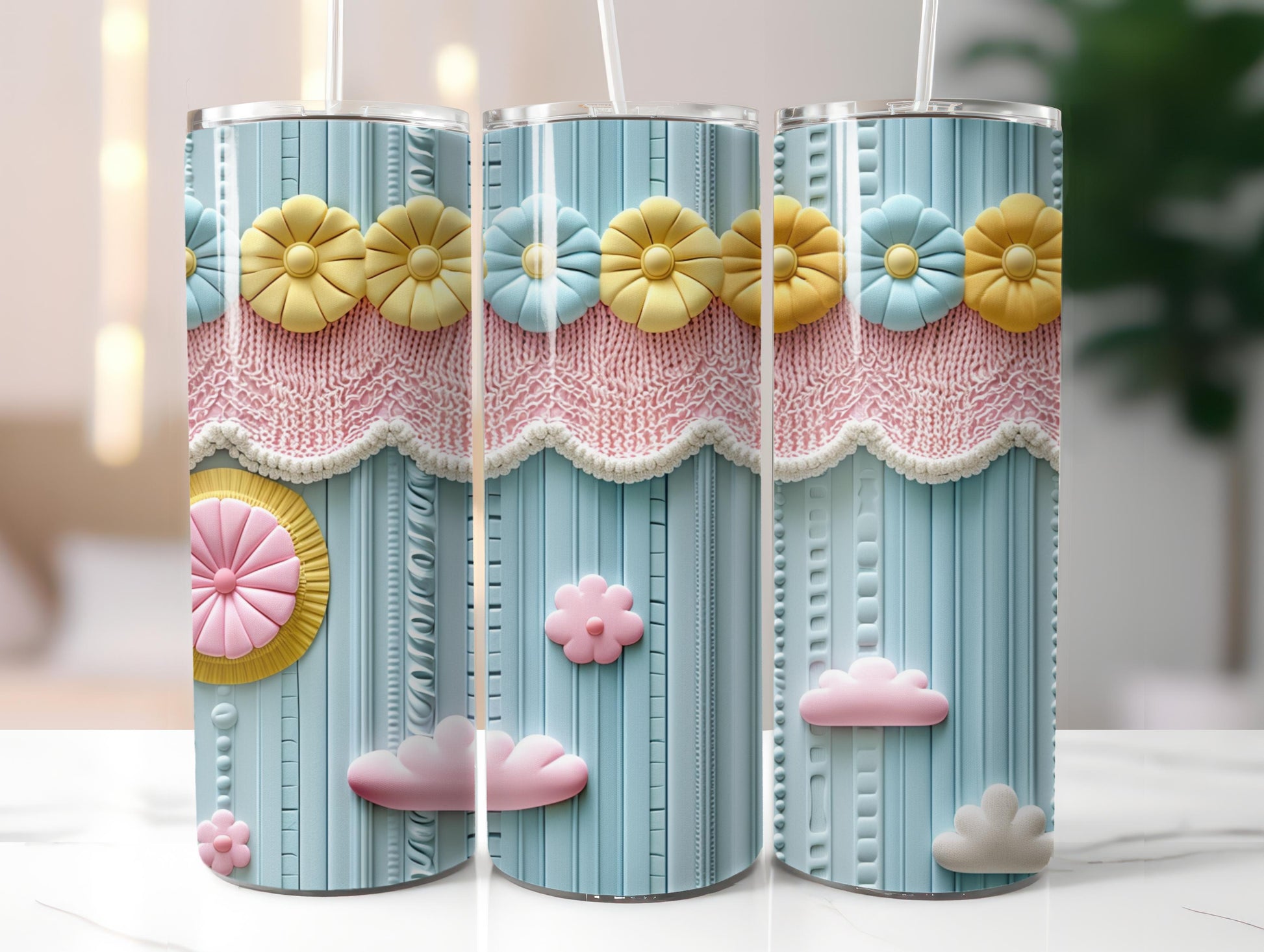 3D Knitting Patterns Tumbler Wrap - CraftNest - Digital Crafting and Art
