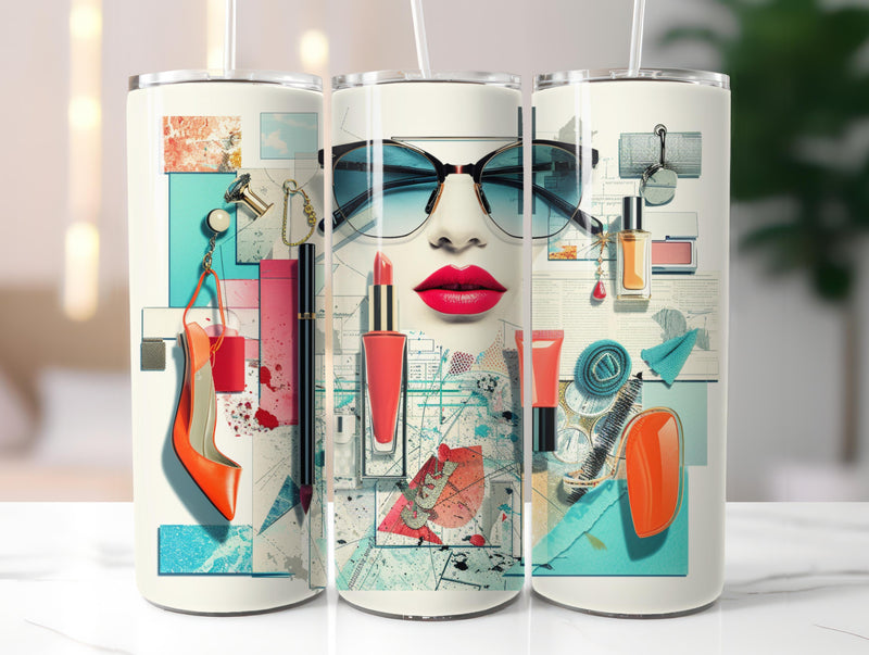 Fashion Collage Tumbler Wrap - CraftNest - Digital Crafting and Art