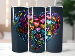 Colorful Hearts Tumbler Wrap - CraftNest - Digital Crafting and Art