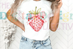 Strawberry Coquette Bow Design Clipart Bundle - CraftNest - Digital Crafting and Art