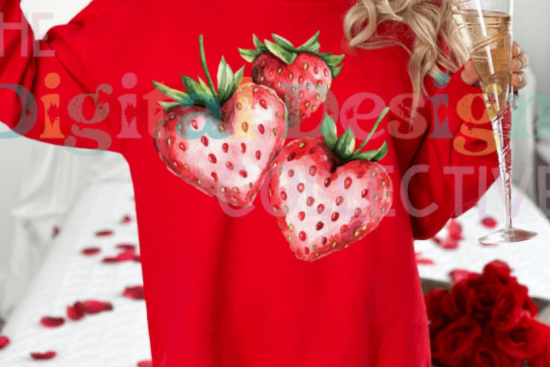 Retro Strawberry Valentine‚Äôs Day Clipart Bundle - CraftNest - Digital Crafting and Art
