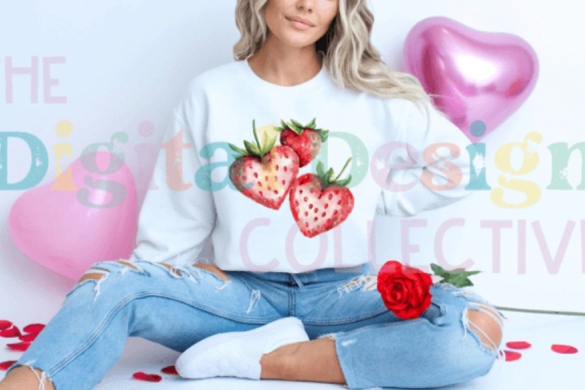 Retro Strawberry Valentine‚Äôs Day Clipart Bundle - CraftNest - Digital Crafting and Art