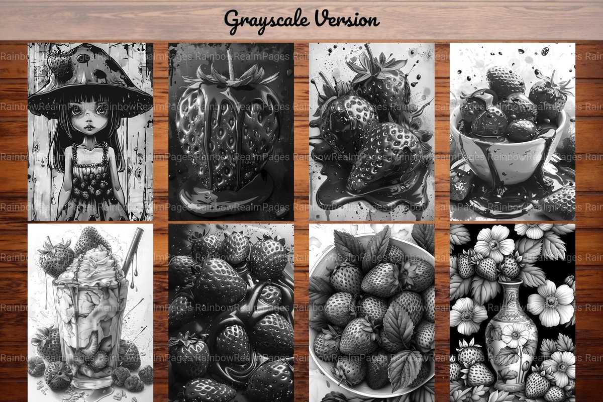 Strawberry Coloring Books - CraftNest - Digital Crafting and Art