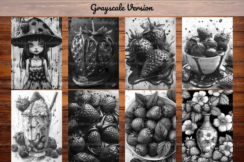 Strawberry Coloring Books - CraftNest - Digital Crafting and Art