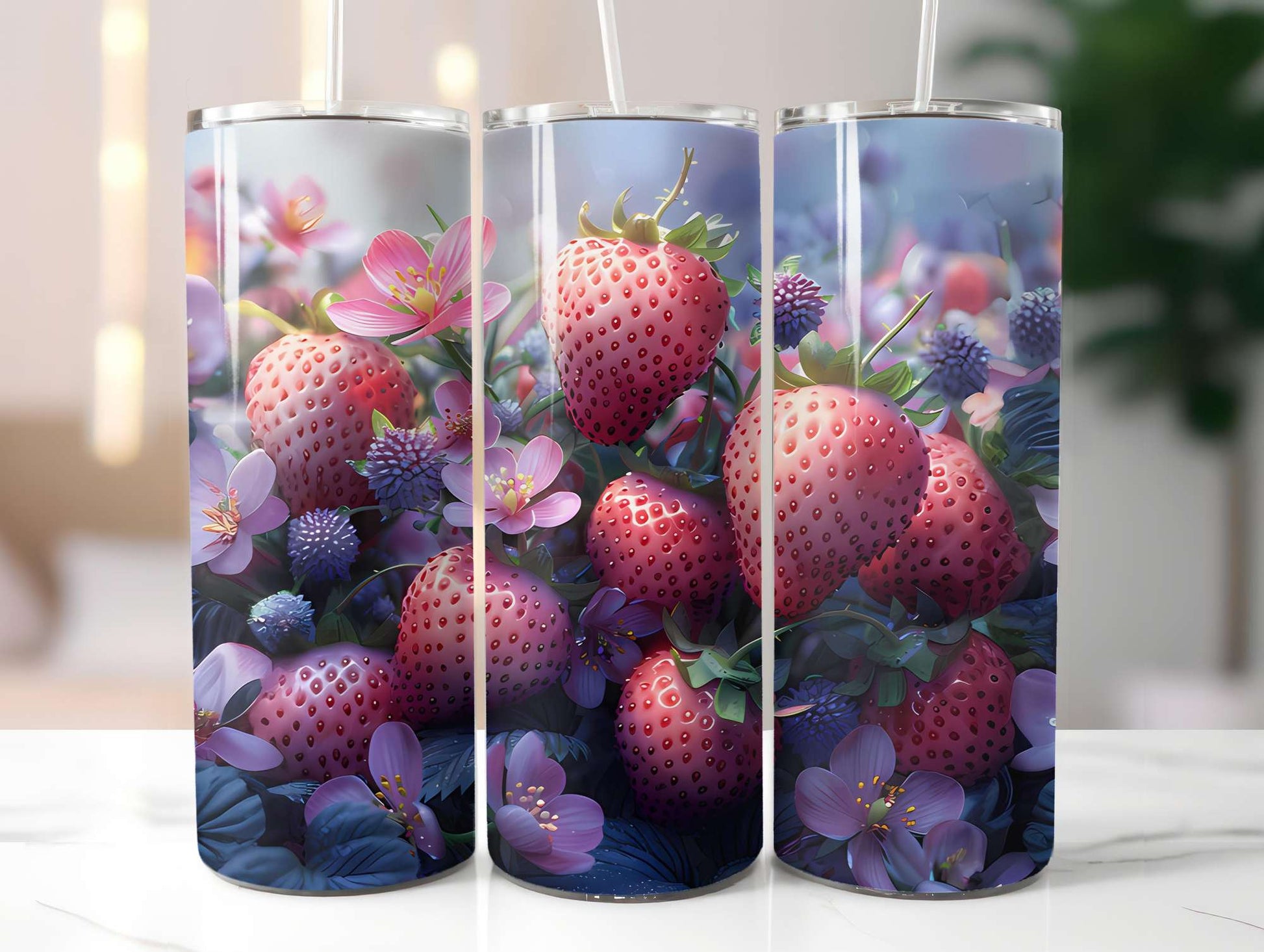 Strawberry 2 Tumbler Wrap - CraftNest - Digital Crafting and Art
