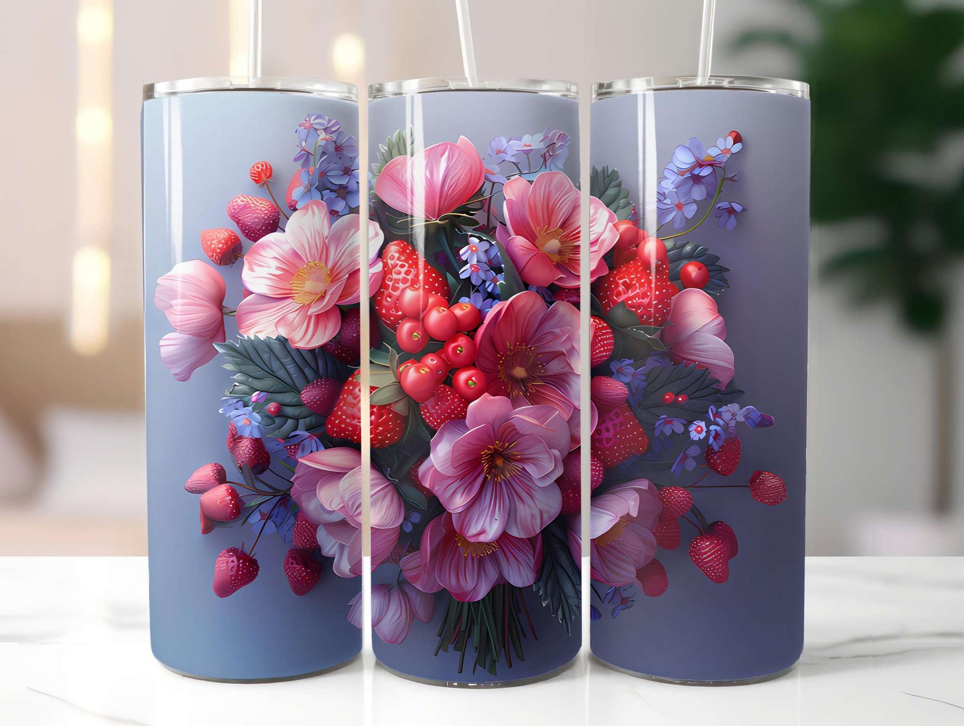 Strawberry 2 Tumbler Wrap - CraftNest - Digital Crafting and Art