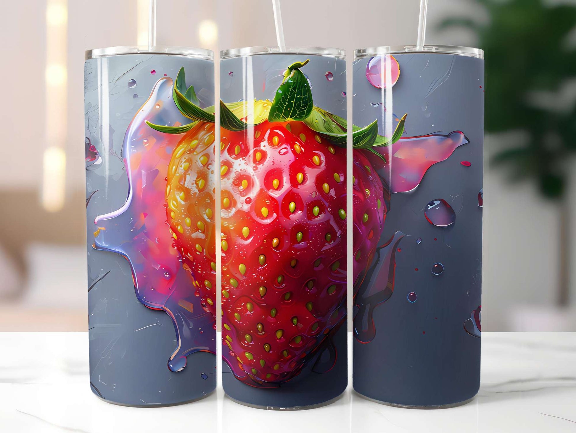 Strawberry 2 Tumbler Wrap - CraftNest - Digital Crafting and Art