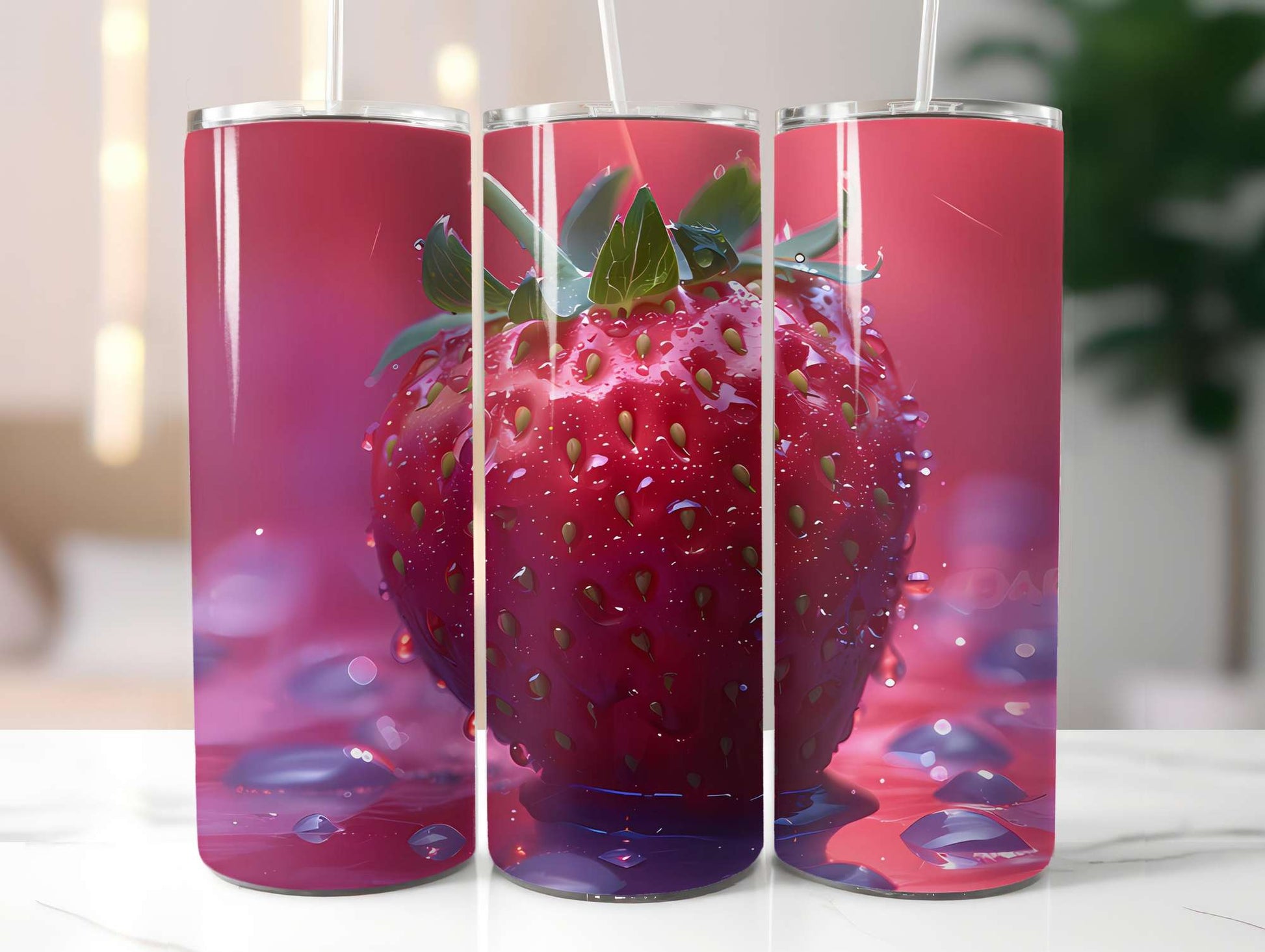 Strawberry 2 Tumbler Wrap - CraftNest - Digital Crafting and Art
