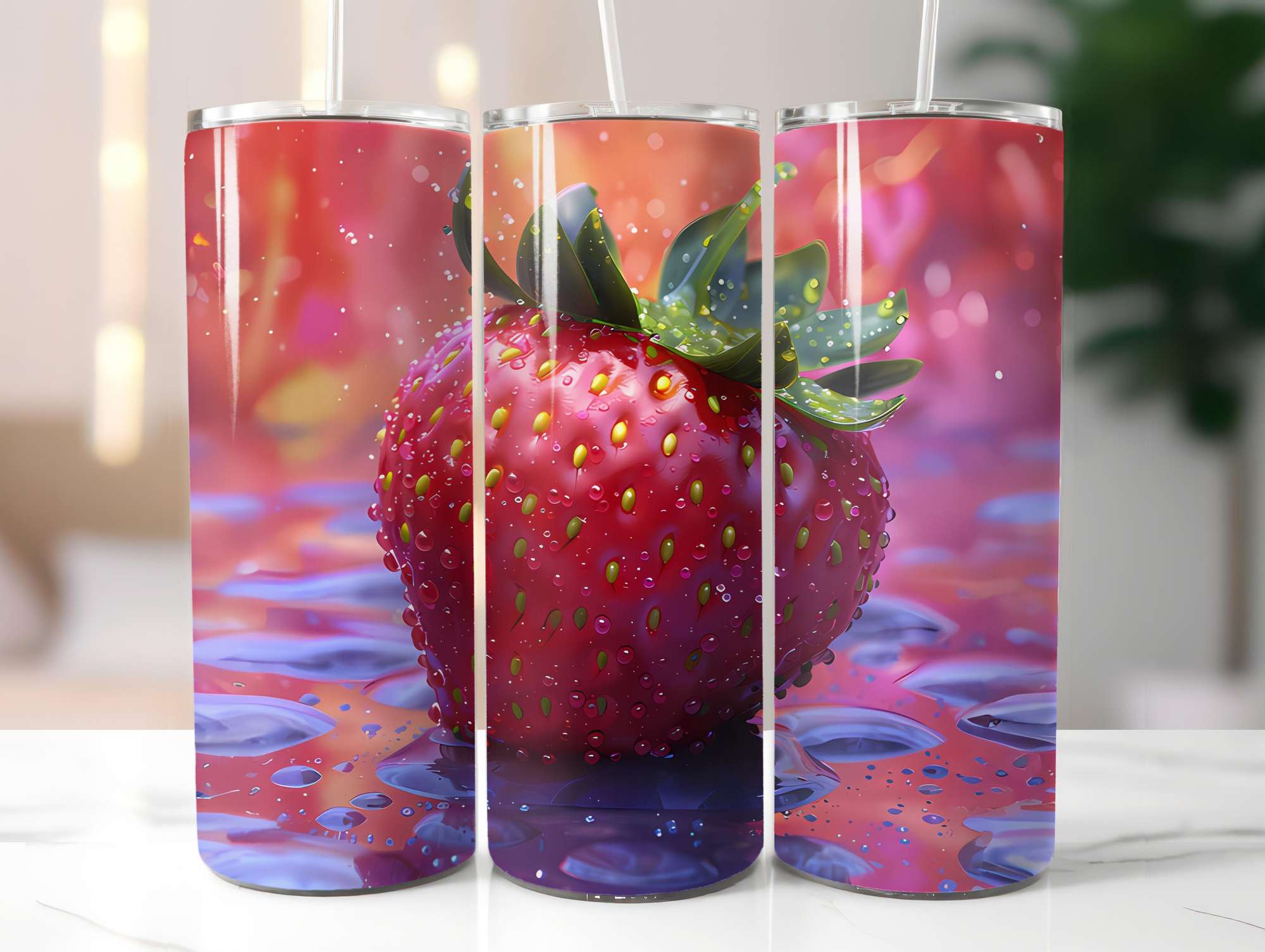 Strawberry 1 Tumbler Wrap - CraftNest - Digital Crafting and Art