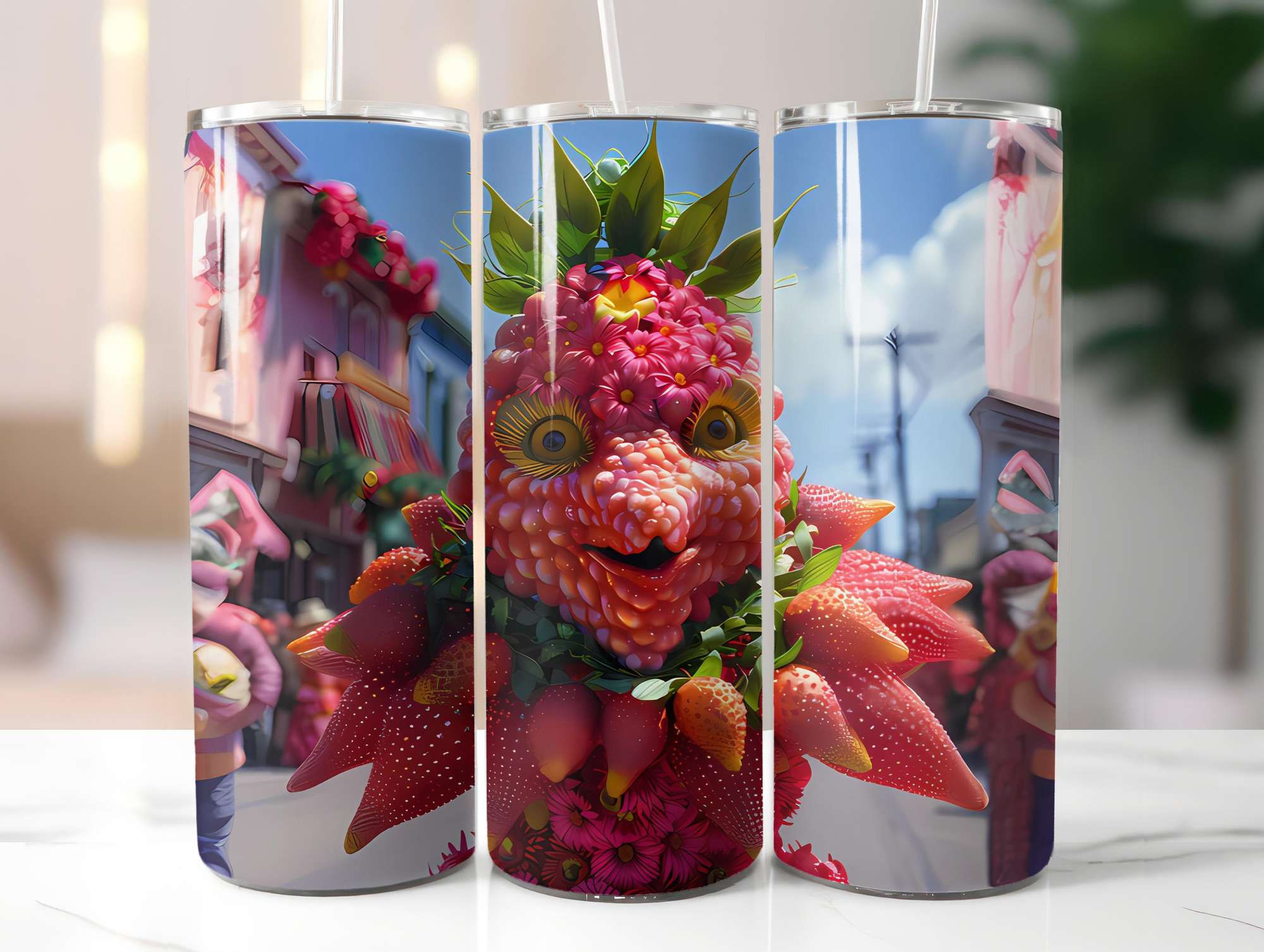 Strawberry 2 Tumbler Wrap - CraftNest - Digital Crafting and Art