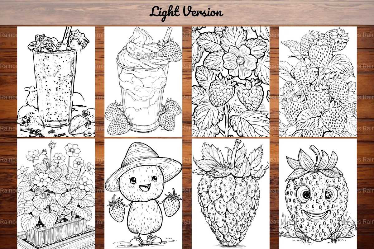 Strawberry Coloring Books - CraftNest - Digital Crafting and Art
