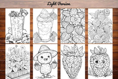 Strawberry Coloring Books - CraftNest - Digital Crafting and Art