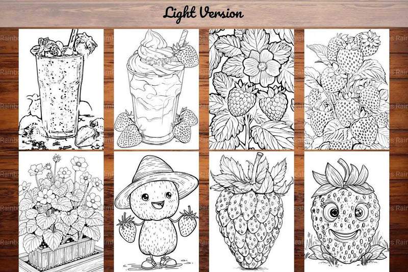 Strawberry Coloring Books - CraftNest - Digital Crafting and Art