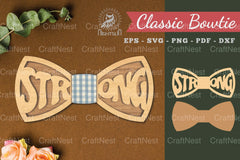 Strong Laser Cut Bowtie SVG Bundle - CraftNest - Digital Crafting and Art