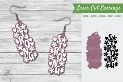 Strong Laser Cut Earrings SVG Bundle - CraftNest - Digital Crafting and Art