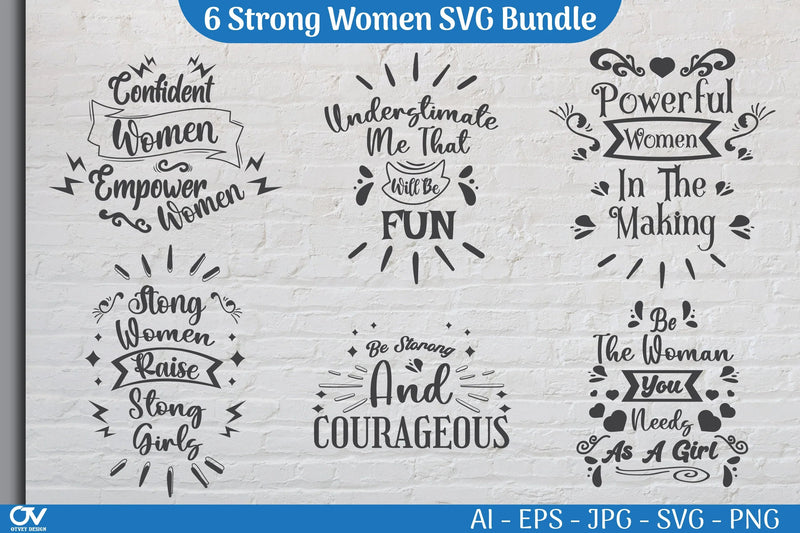 Strong Woman SVG Bundle - CraftNest - Digital Crafting and Art