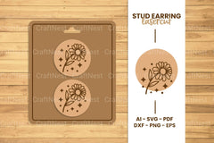 Stud Earring Lasercut SVG Bundle Clipart - CraftNest - Digital Crafting and Art