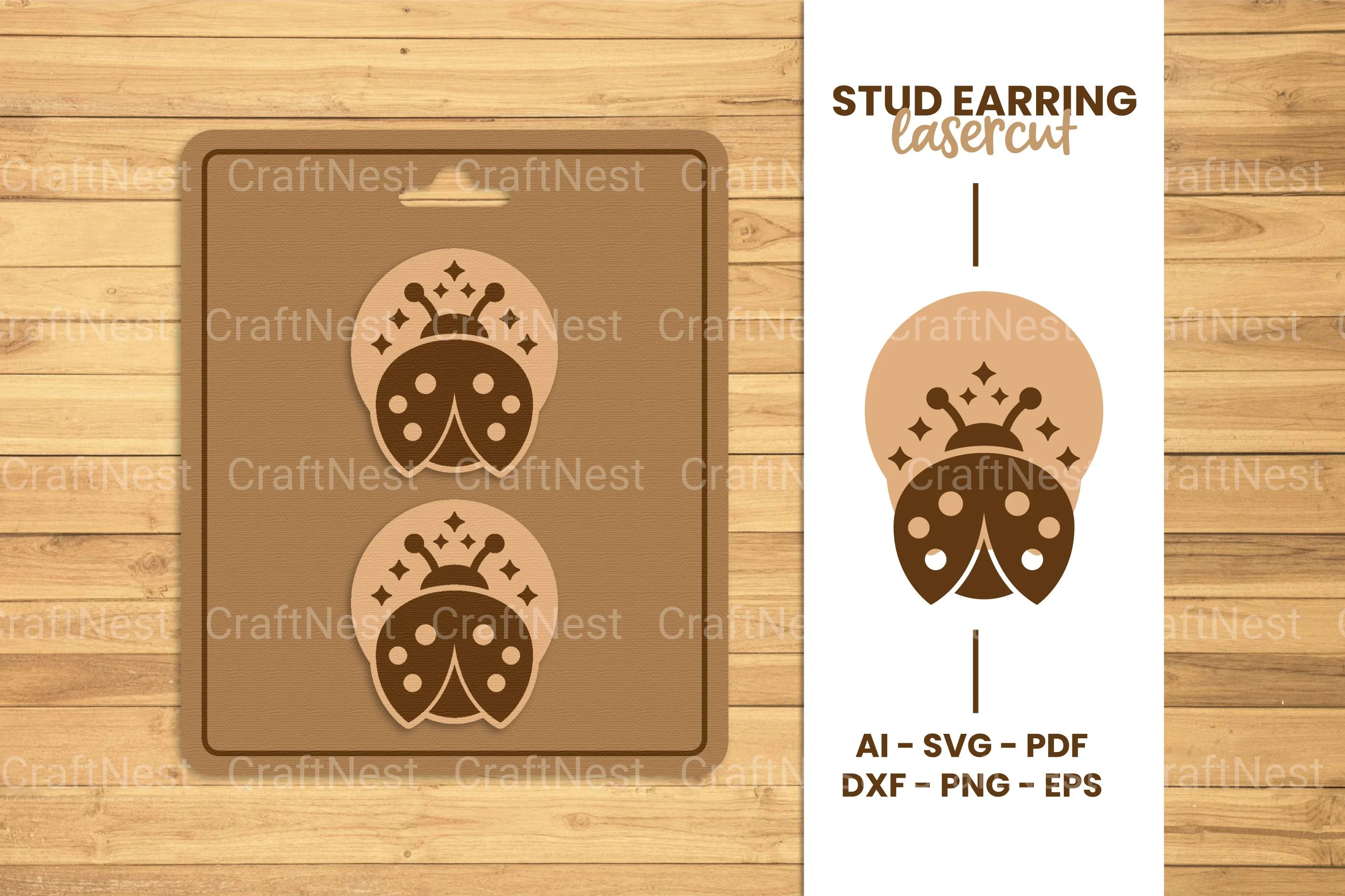 Stud Earring Lasercut SVG Bundle - Clipart Bundle - CraftNest - Digital Crafting and Art