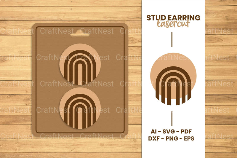 Stud Earring Lasercut SVG Bundle - Clipart Bundle - CraftNest - Digital Crafting and Art