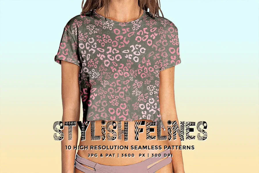 Stylish Felines - Animal Print - CraftNest - Digital Crafting and Art