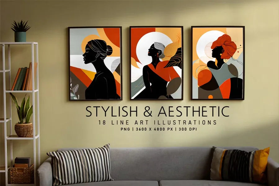 Stylish and Aesthetic - Wall Art - CraftNest - Digital Crafting and Art