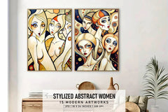 Abstract Stylized Women - CraftNest - Digital Crafting and Art