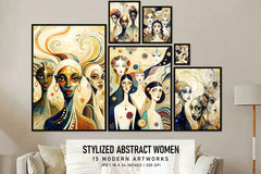 Abstract Stylized Women - CraftNest - Digital Crafting and Art