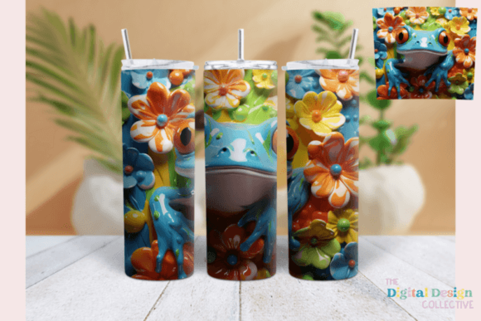 3D Frog Tumbler Wrap Bundle - CraftNest - Digital Crafting and Art
