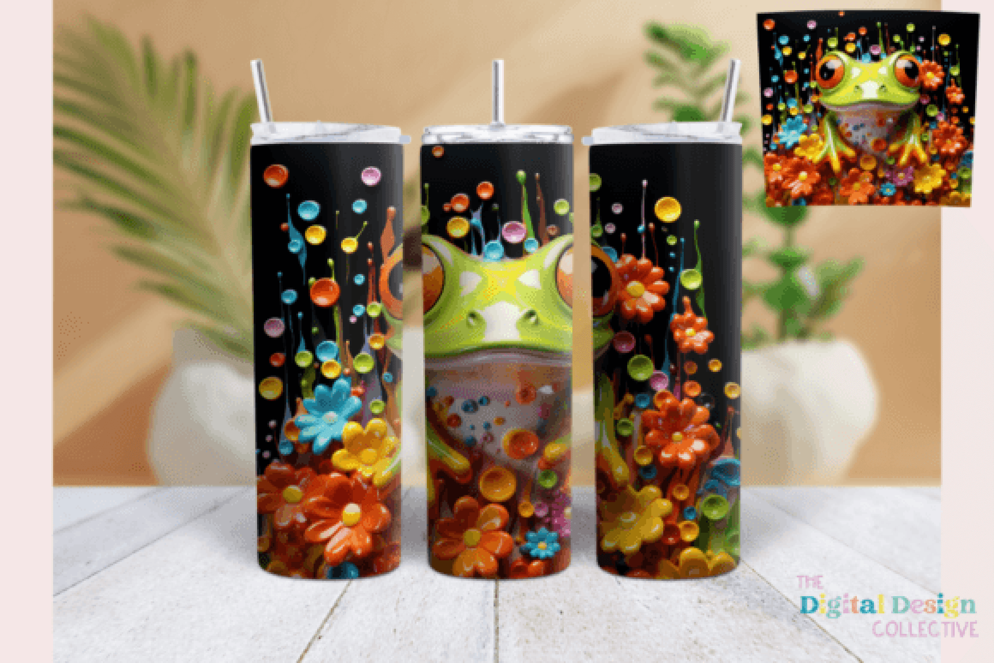 3D Frog Tumbler Wrap Bundle - CraftNest - Digital Crafting and Art