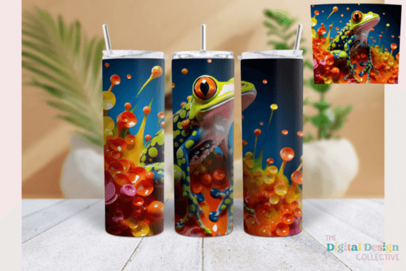3D Frog Tumbler Wrap Bundle - CraftNest - Digital Crafting and Art