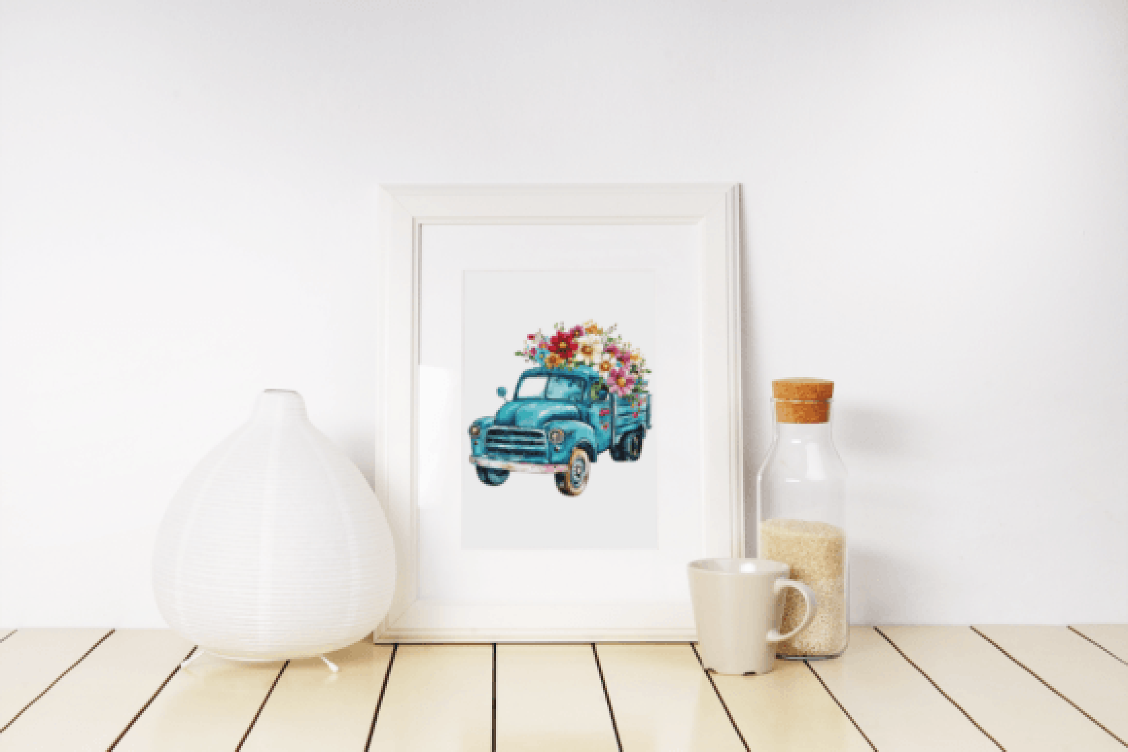 Spring Truck Clipart Bundle