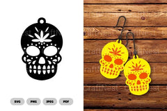 Sugar Skull Earring SVG Bundle - CraftNest - Digital Crafting and Art