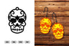 Sugar Skull Earring SVG Bundle Clipart