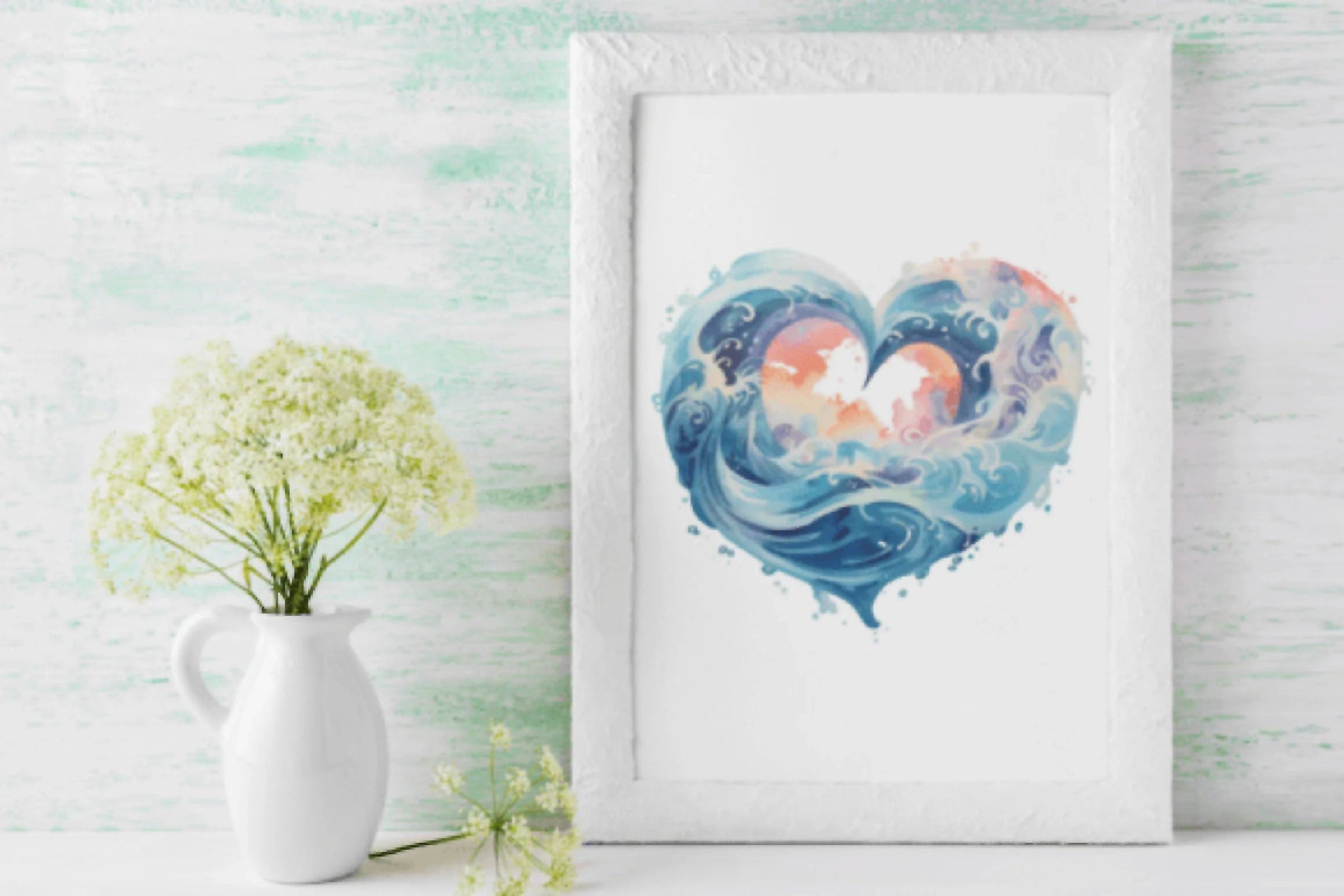 Summer Ocean Wave Hearts Clipart Bundle - CraftNest - Digital Crafting and Art