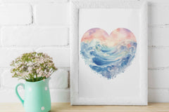 Summer Ocean Wave Hearts Clipart Bundle - CraftNest - Digital Crafting and Art