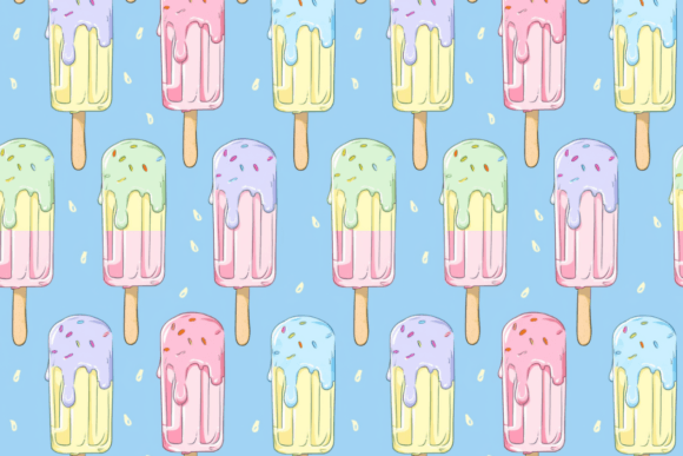 Summer Popsicle Seamless Digital Paper