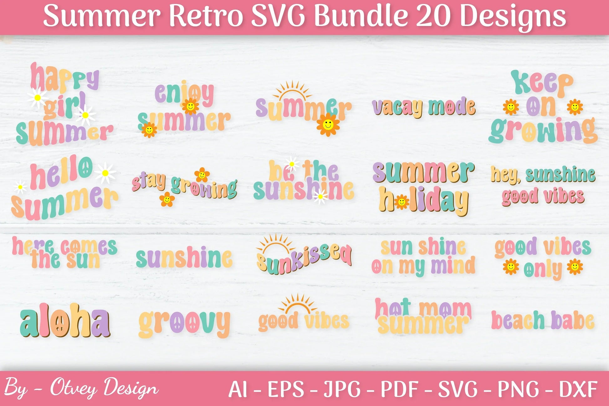 Summer Retro SVG Bundle - CraftNest - Digital Crafting and Art