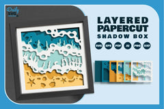 Summer Beach Papercut SVG Bundle - CraftNest - Digital Crafting and Art