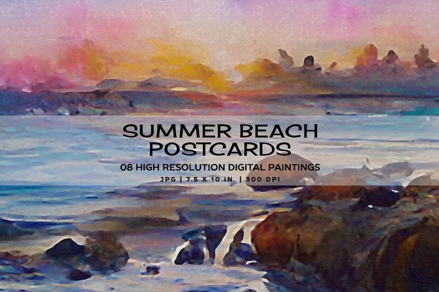 Summer Beach Postcards - Wall Art - CraftNest - Digital Crafting and Art