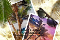 Summer Beach Postcards - Wall Art - CraftNest - Digital Crafting and Art
