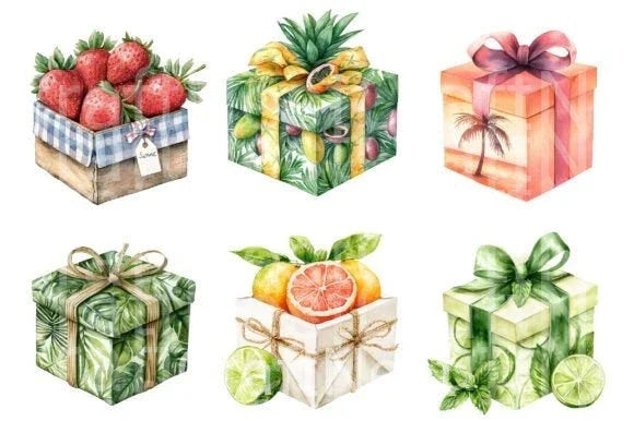 Summer Gift Box Clipart Bundle 12 - CraftNest - Digital Crafting and Art