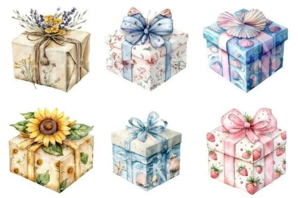 Summer Gift Box Clipart Bundle 12 - CraftNest - Digital Crafting and Art