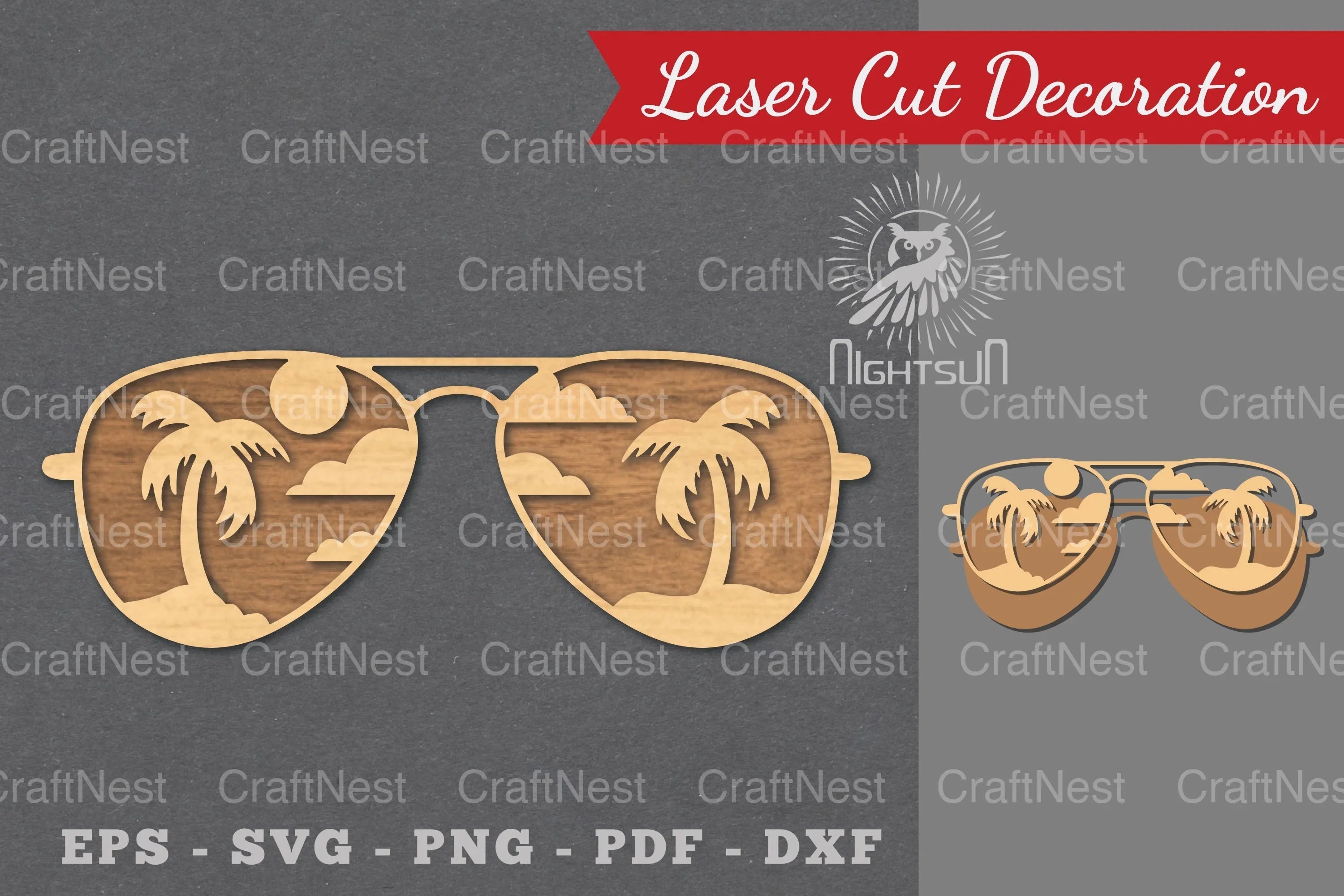 Summer Glasses Laser Cut Decoration Clipart Bundle - CraftNest - Digital Crafting and Art