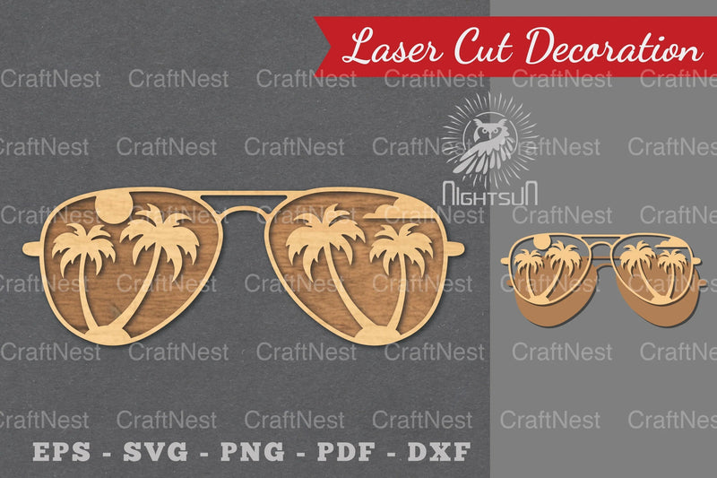 Summer Glasses Laser Cut Decoration Clipart Bundle - CraftNest - Digital Crafting and Art